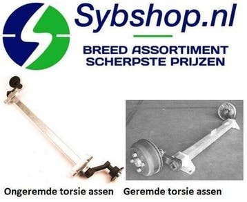 Torsieas, torsieassen, aanhangwagenas, traileras div padmaat, Verzenden, Nieuw