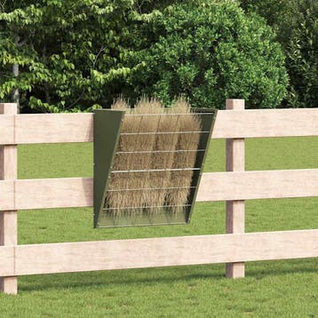 vidaXL Hangend Hooi Feeder Olijf Groen 61 x 33 x 66 cm, Dieren en Toebehoren, Verzenden, Nieuw