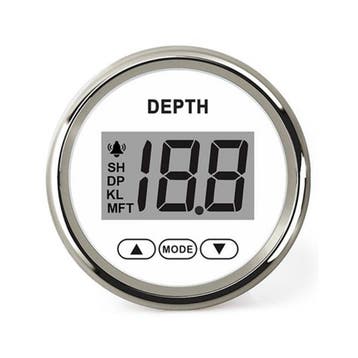 Hollex Dieptemeter met Spiegeltransducer Wit 9-32V, Watersport en Boten, Ophalen of Verzenden, Nieuw