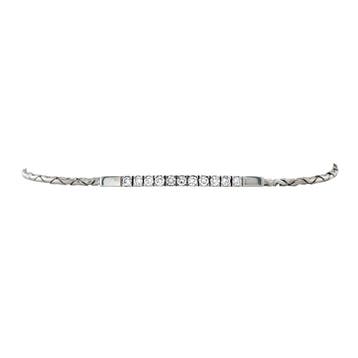 Witgouden armband met diamant 14 karaat, Verzenden, Zo goed als nieuw, Goud