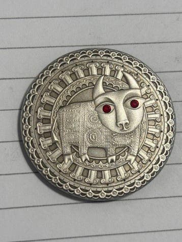 Wit-Rusland. 20 Roubles 2009, Taurus, silver 925/1000