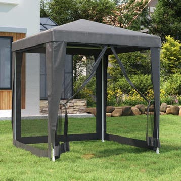vidaXL Partytent met 4 mesh zijwanden 2x2 m HDPE, Verzenden, Nieuw, Partytent
