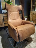 Relaxfauteuil Kampen microvezelstof brandy handbediening, Nieuw, 75 tot 100 cm, Ophalen of Verzenden, Modern, stijlvol, tijdloos