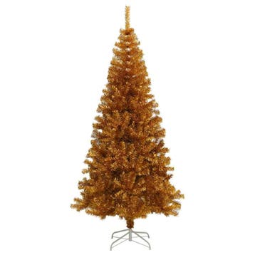 vidaXL Kunstkerstboom met standaard 180 cm PET goudkleurig, Verzenden, Nieuw