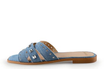 Manfield Sandalen in maat 37 Blauw, Sandalen of Muiltjes, Zo goed als nieuw, Manfield, Verzenden
