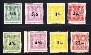 Nieuw-Zeeland 1947/1953 - Twee reeksen van de Arms Postal, Postzegels en Munten, Gestempeld