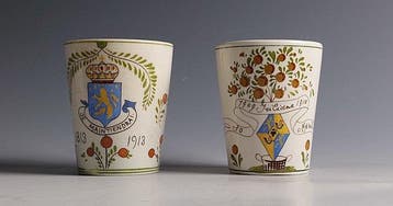 Plateelbakkerij Zuid-Holland - Beker (2) - Aardewerk -