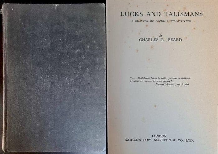 Charles R. Beard - Lucks and Talismans - 1934, Antiek en Kunst, Antiek | Boeken en Bijbels