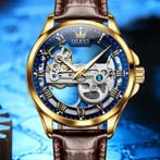 Luxe Automatisch Heren Horloge – Mechanisch en Leren Band, Verzenden, Nieuw