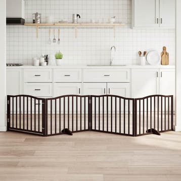 vidaXL Hondenhek inklapbaar 4 panelen 320cm populierenhout, Dieren en Toebehoren, Verzenden, Nieuw