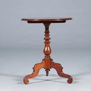 Ronde Willem III wijntafel op driesprant met geprofileerd bl, Ophalen of Verzenden