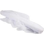 Organza stof, B: 50 cm, wit, 10 m/ 1 rol, Nieuw