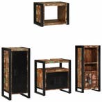 vidaXL Badkamermeubelset met lade 4 pcs Massief Gerecycled, Huis en Inrichting, Badkamer | Badkamermeubels, Verzenden, Nieuw, Overige typen