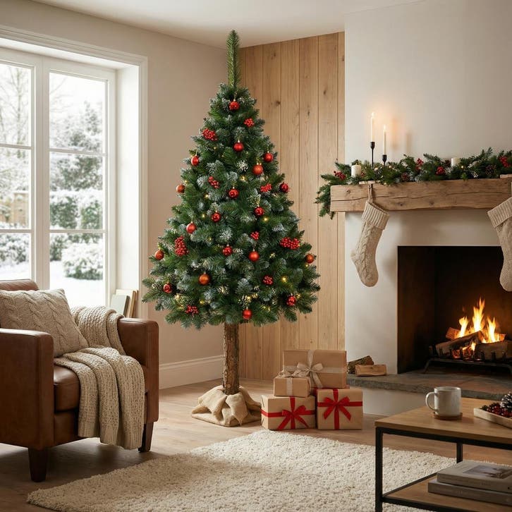 Kunstboom 220cm | Winters Rijp | Beperkte Voorraad!, Diversen, Kerst, Nieuw, Ophalen of Verzenden