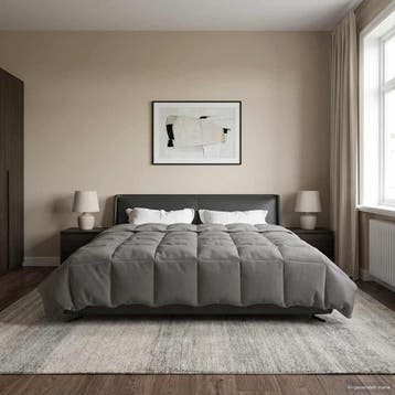 vidaXL Zomer Dekbed Gekwilt Lichtgrijs 220 x 260 cm, Verzenden, Nieuw