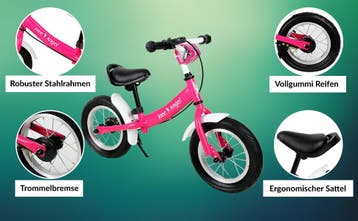 Kinderloopfiets Street Angel Pink (Loopwagens, Speelgoed), Verzenden, Nieuw