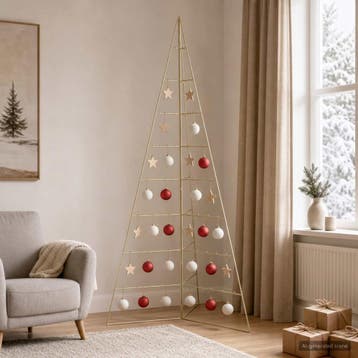 vidaXL Metalen kerstboom KUOPIO 210 cm Staal Goud, Verzenden, Nieuw