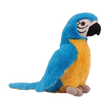 Papegaai knuffel - pluche - blauw - 24 cm - dierenknuffel, Kinderen en Baby's, Verzenden, Nieuw