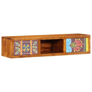 vidaXL Tv-wandmeubel 100x30x22 massief acaciahout, Huis en Inrichting, Verzenden, Nieuw