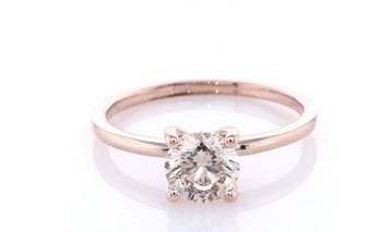 Zonder minimumprijs - Ring - 14 karaat Roségoud - 0.90ct., Nieuw