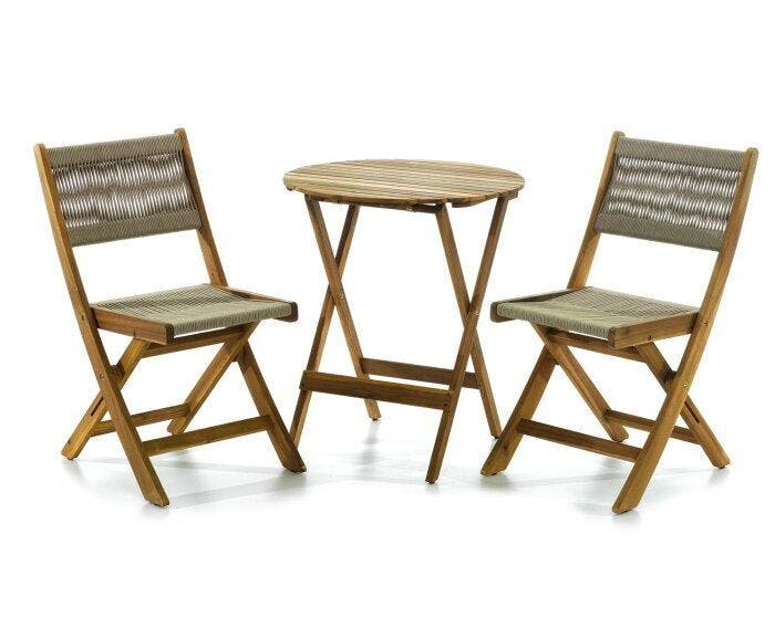 Lanzarote bistro set taupe, Tuin en Terras, Tuinsets en Loungesets, Nieuw, Ophalen of Verzenden