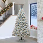 vidaXL Kunstkerstboom met 300 LED Groen en Wit 240 cm PVC en, Verzenden, Nieuw