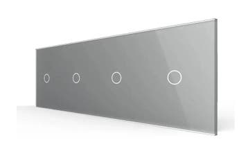 Livolo | Grijs | Touchscreen schakelaar | Dimmer | 1+1+1+1 |, Ophalen of Verzenden, Nieuw, Schakelaar