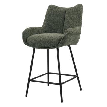 DS4U - Ivan barkruk 65 cm - Set van 8 - Groen - Stof - Met, Ophalen of Verzenden, Nieuw