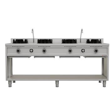 Unninox Wokfornuis | Gas | 4 Branders 4x 15kW | Waterkranen, Ophalen of Verzenden, Nieuw in verpakking