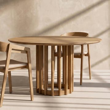 *WOONWINKEL* Dutchbone Barlet Oak Ronde Eettafel Eiken 120 C, Verzenden, Nieuw