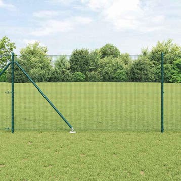 vidaXL gelast draadhek met grondpennen 25 x 1,2 m, Verzenden, Nieuw, IJzer
