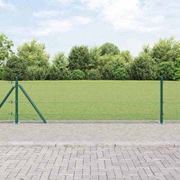 vidaXL gelast draadhek met betonnen voetstuk 100 x 0,5 m, Verzenden, Nieuw, IJzer