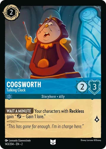 [143/204][S2] - COGSWORTH - Talking Clock ENG FOIL [M/NM], Verzamelen, Disney, Verzenden, Nieuw
