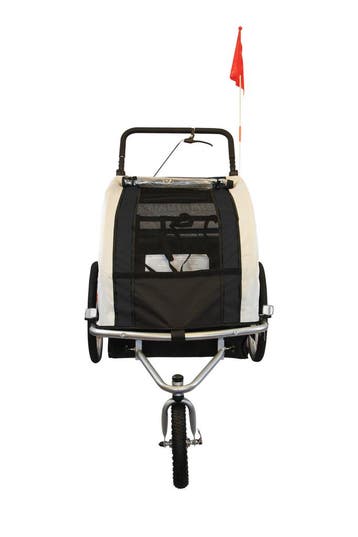Fietskar Buggy Zwart Wit | Premium | OP=OP, Vering, Nieuw, Ophalen of Verzenden, Kinderkar