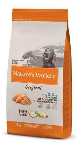 NATURES VARIETY ORIGINAL ADULT MEDIUM / MAXI SALMON NO GRAIN, Dieren en Toebehoren, Dierenvoeding, Verzenden