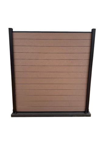 Modulair Schutting Composiet Walnoot 180x180 Cm (zonder, Nieuw