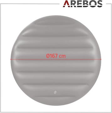 Zwembad afdekking - Opblaasbaar - Grijs - Ø 167 cm - Arebos, Verzenden, Zo goed als nieuw
