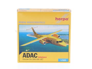 Schaal 1:500 Herpa 515078 ADAC Ambulance Dornier Do 328-3..., Ophalen of Verzenden, Zo goed als nieuw