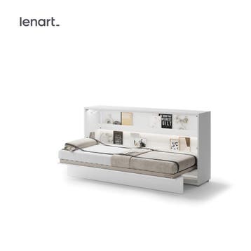 Lenart Bed Concept Horizontaal Opklapbed 90x200 - Hoogglans, Nieuw