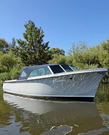 SLOEP 9 meter 5cill. Boegschroef Kaagkruiser Diesel, Zo goed als nieuw, Staal, Diesel, Binnenboordmotor