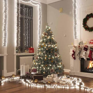 vidaXL Lichtslinger cluster met 1000 LEDs koudwit PVC, Diversen, Verzenden, Nieuw