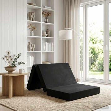 vidaXL Vouwbare Bankbed 90 x 67 x 45 cm Zwart, Verzenden, Nieuw