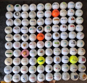 Themacollectie - 100 verschillende bedrukte Golfballen, Antiek en Kunst, Antiek | Speelgoed