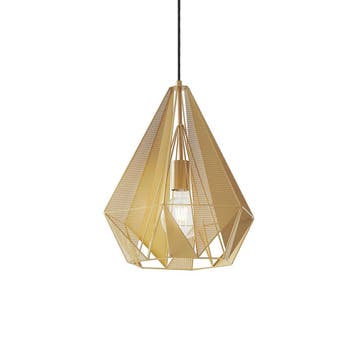 Industriële hanglamp goud met mesh - Carcass, Verzenden, Nieuw, Industrieel