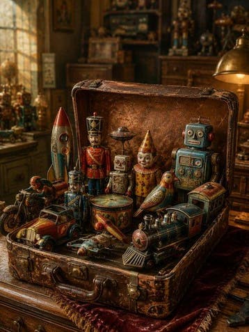 Shayer - The Suitcase of Tin Treasures - XL - 60x80cm - 1/1