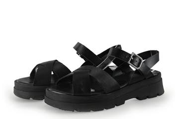 Manfield Sandalen in maat 38 Zwart, Verzenden, Zwart, Sandalen of Muiltjes, Zo goed als nieuw