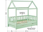 Juskys Marli - Kinderbed - 90 x 200 cm - Inclusief bedlades, Verzenden, Nieuw