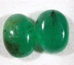 Ct. 4,0 Smaragd paar Cabochons - Hoogte: 9 mm - Breedte: 7, Verzamelen