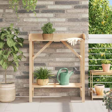 vidaXL Planttafel Naturel 75 x 40 x 90 cm Stevig vurenhout, Verzenden, Nieuw