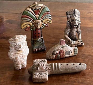 Azteken stijl beeldjes - Beeld - Peru (Zonder minimumprijs), Antiek en Kunst